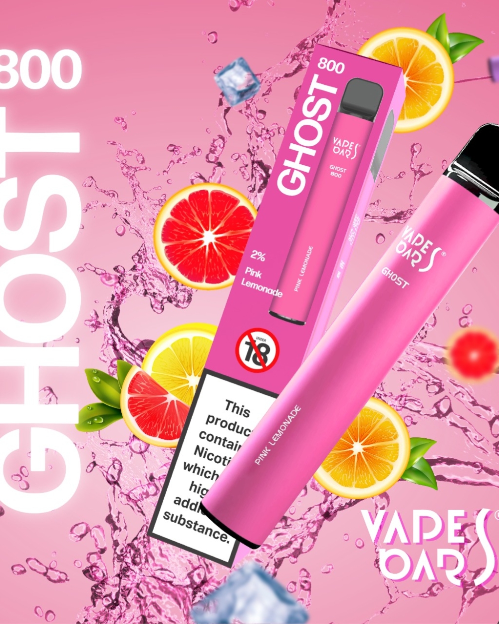 Ghost Bar  Pink Lemonade Vape Bar - Image 3